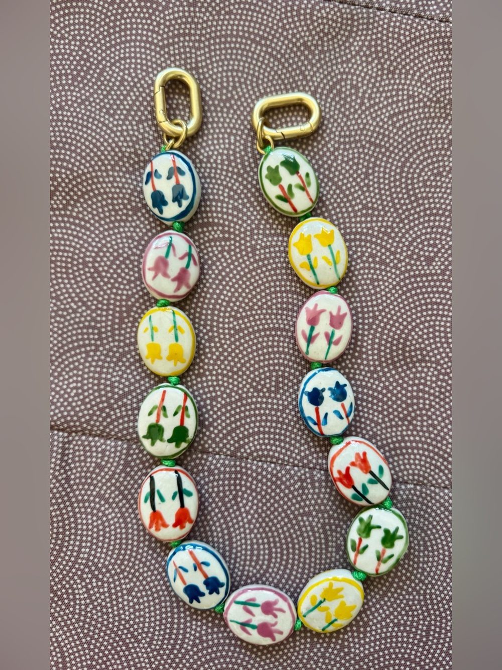 Clare V - porcelain flower shortie strap